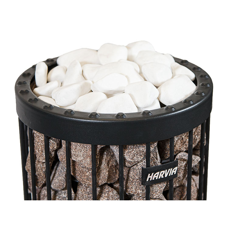 Harvia Decoratieve Saunastenen Wit/Rond 10 kg - 5-10 cm