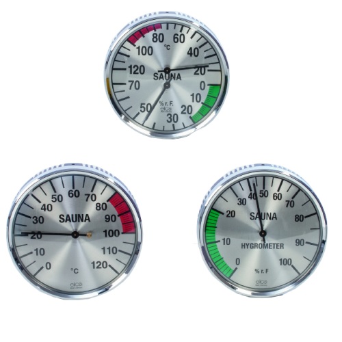 Thermo- Hygrometer Rond Metaal