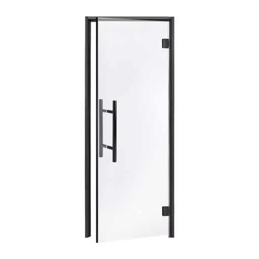 Stoomdeur Au Lux Black - 7*20 Blank glas zwart aluminium kozijn